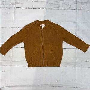 Cat & Jack Brown Zipper up Sweater